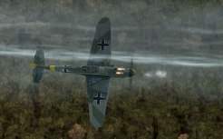 A Bf109F-2 in a treetop level fight